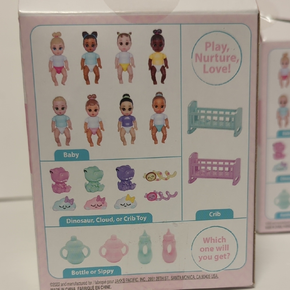 New In Box - 2 Pack - Perfectly Cute My Lil' Surprise 4" Baby Doll with Crib